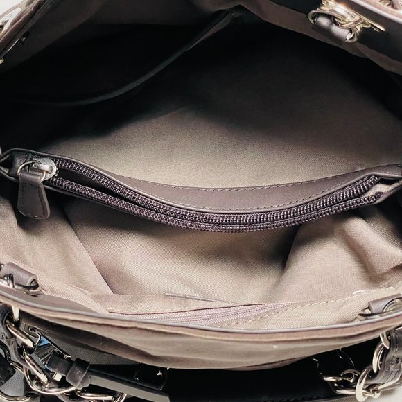 Nicole Miller Brown Polyester Handbag - Picture 4 of 4